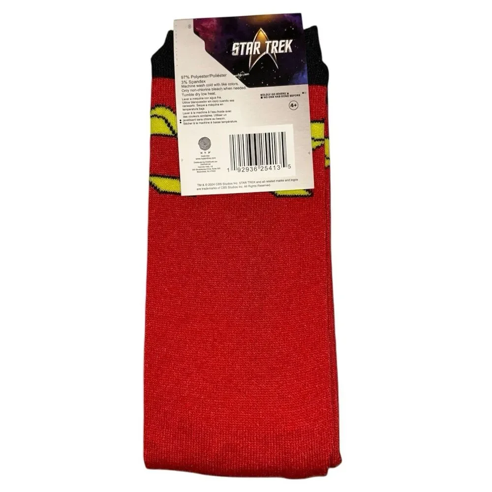 3x  Star Trek Novelty Fun Crew Socks  Size 6-12